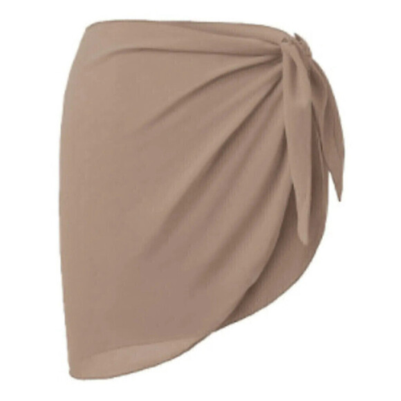 Mini Sarong In Beige - Picture 1 of 3